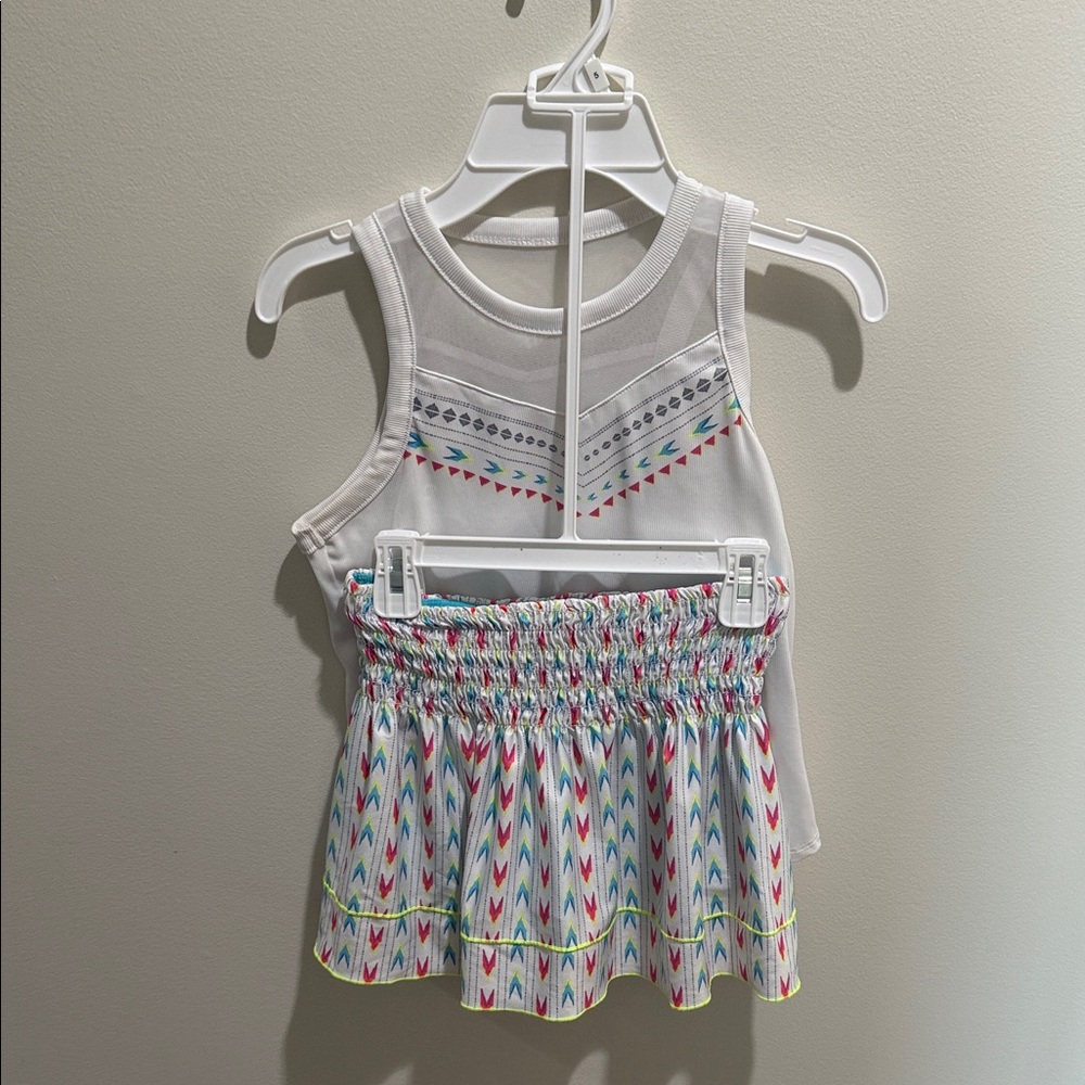 Lucky in Love White and Multicolor Kids Matching Set